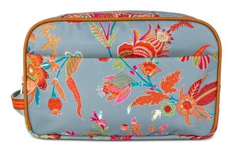 Oilily Chloe Pocket Cosmetic Bag Kulturbeutel Light Blue  